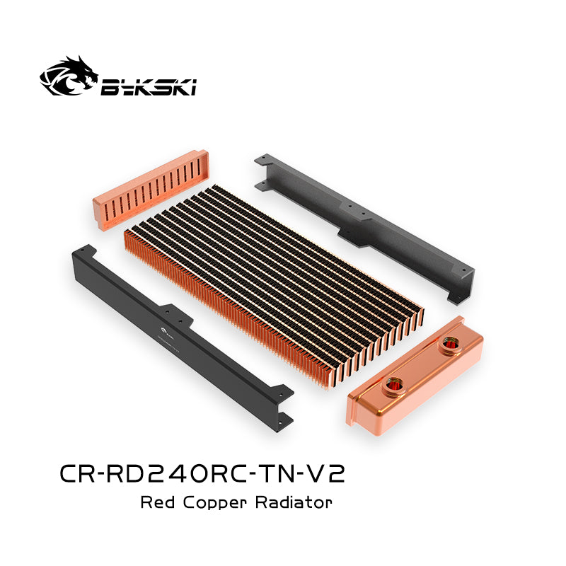 Bykski 240mm Radiator D30 V2 Full Copper - White